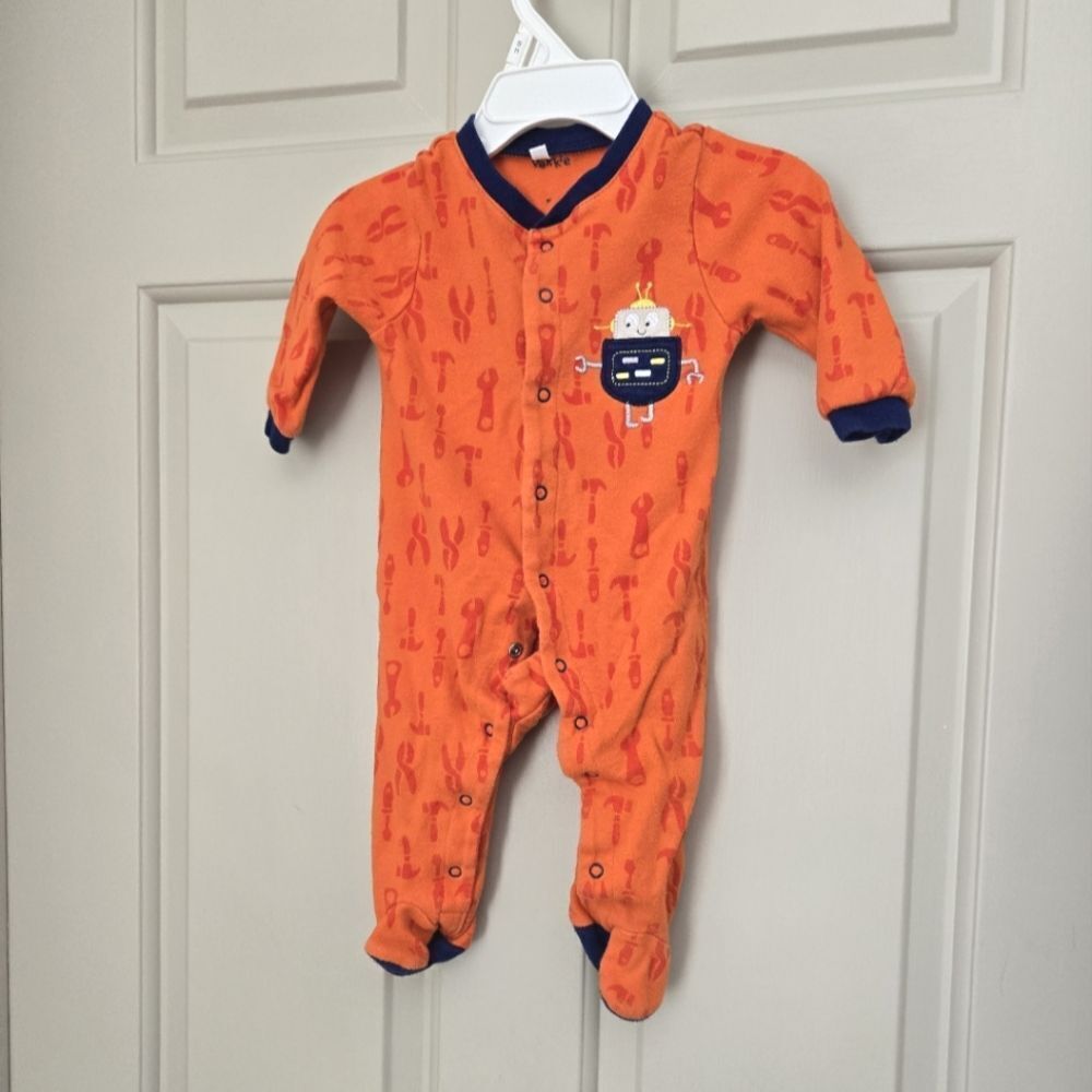 2/$15 Pekkle Button Down Sleeper 6 M